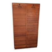 Double curtain filing cabinet