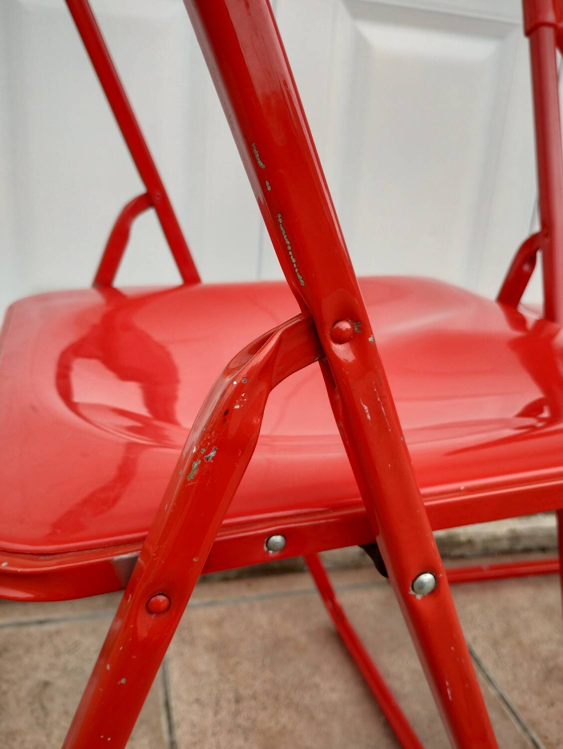 Pair of Italian folding chairs