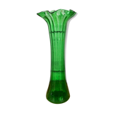 Green glass vase