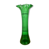 Green glass vase