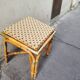 Bamboo and brass stool with cushion