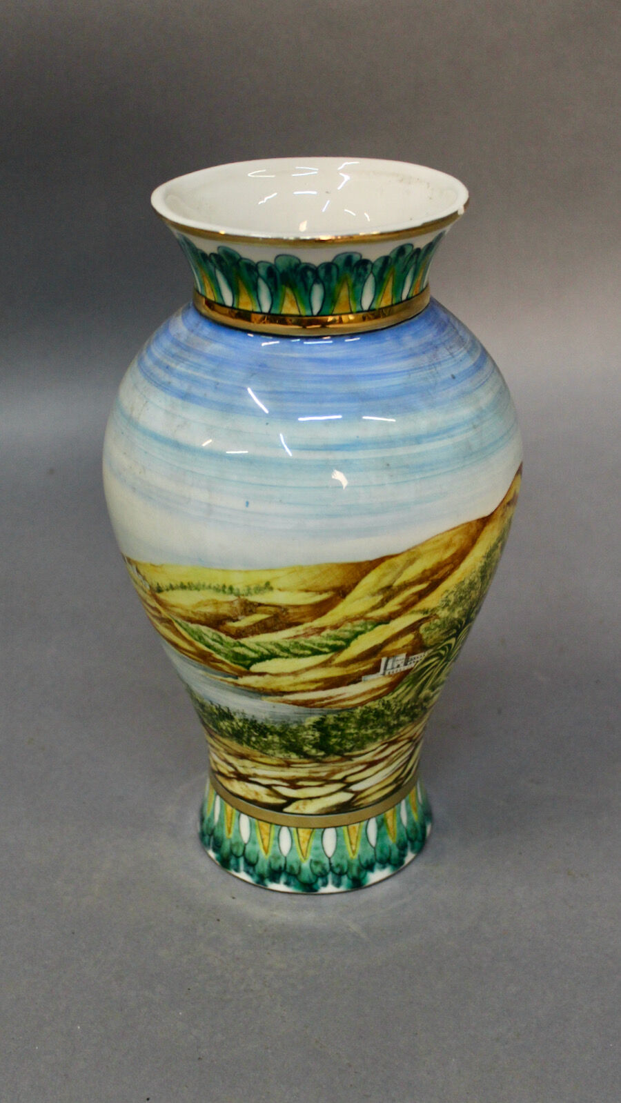 Oriental earthenware vase
