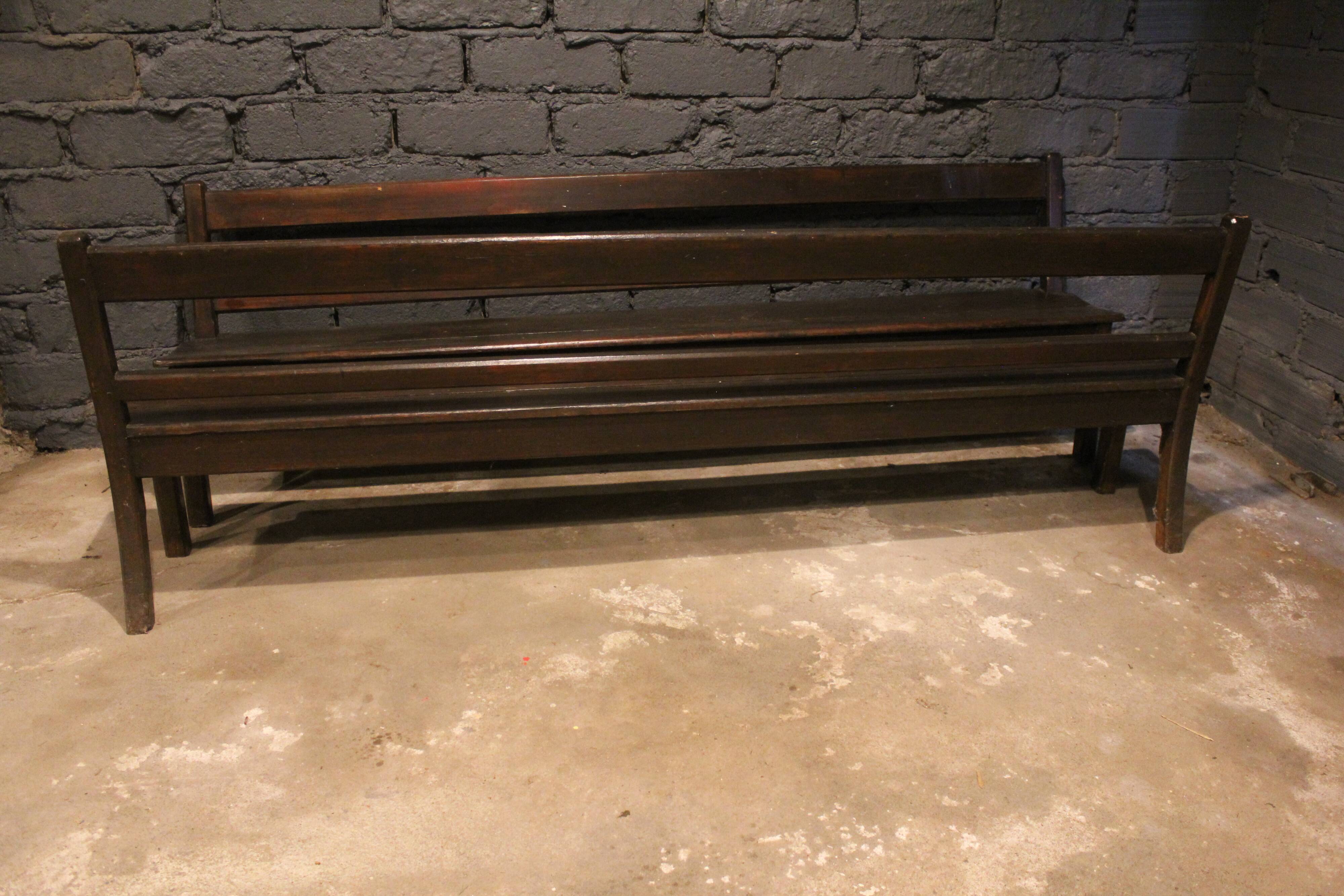 Pair of monastery benches