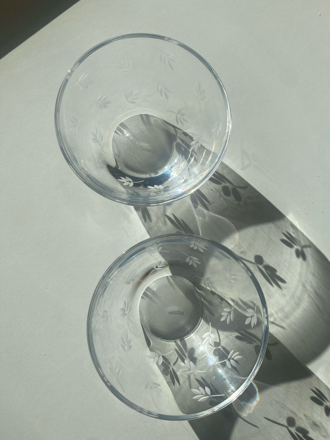 2 crystal bowls JG Durand