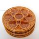 6 oyster plates majolica barbotine Longchamp