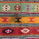 Colourful Vintage Turkish Kilim Kelim Rug 290x166 cm shabby chic wool boho Large