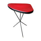 Table cocktail tripode d'appoint acier simili guéridon vintage