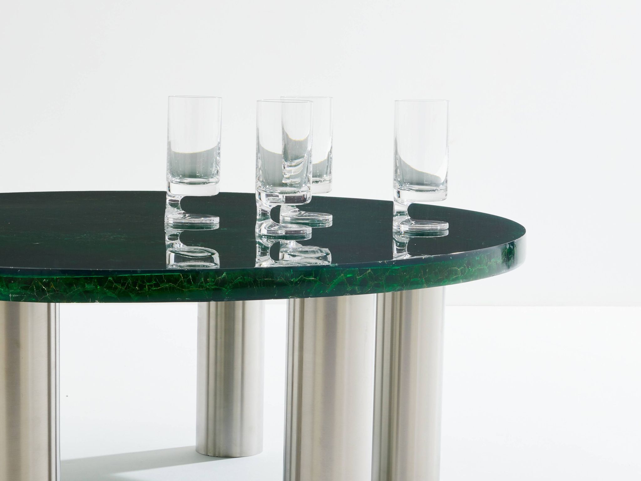 Marie-Claude De Fouquières coffee table fractal resin 1970