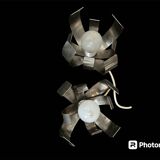 Chrome pendant light from the 70s
