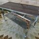 Table basse roulante pivotante