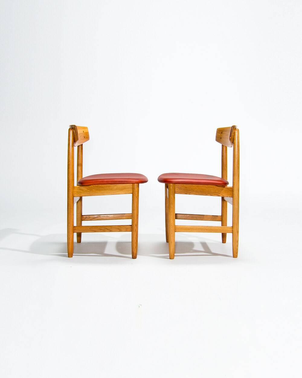 Set of 8 Mid Century Dining Chairs by Borge Mogensen, Swedish Design 1950’s