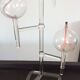 Vintage blown glass oil lamp