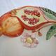 2 vintage pomegranate slip plates signed Francesco Guarino