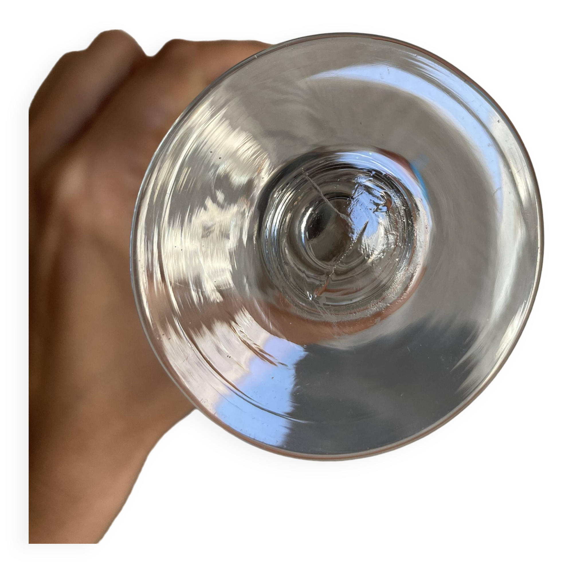 Lot de six verres à pied type Saint Louis