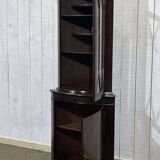 1950s English mahogany corner cabinet