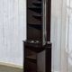1950s English mahogany corner cabinet