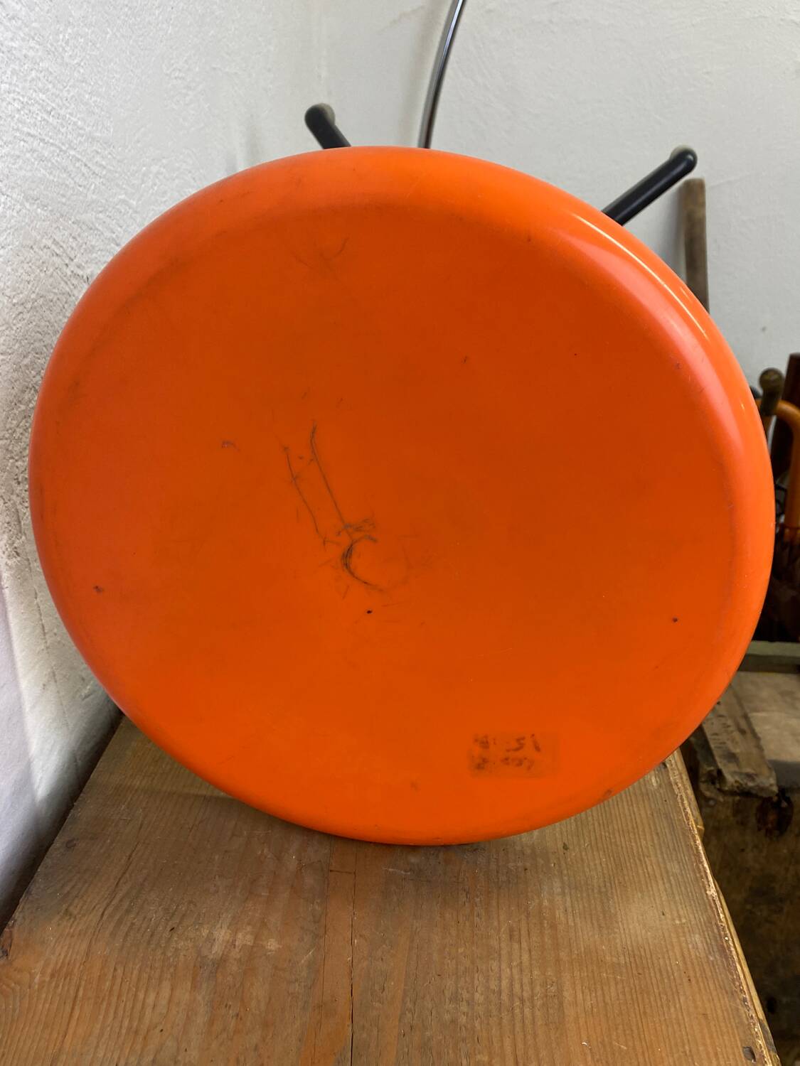 Two vintage industrial stools