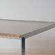 Coffee table vitra chrome and glass 1970's