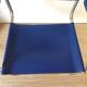 Office chair in blue imitation leather and chrome metal, Matteo Grassi style