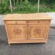 Louis XVI buffet renovated in solid oak from the 19th century, 140cm.