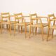 6 chaises en chêne modèle 84 et 67 par Niels Otto Møller, rénovées