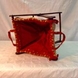 Vintage worker in wood and foldable fabric dimension: height -34,5cm- width -31cm- Pr-26,5cm-