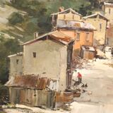 Signed Italian landscape painting from the 20th century