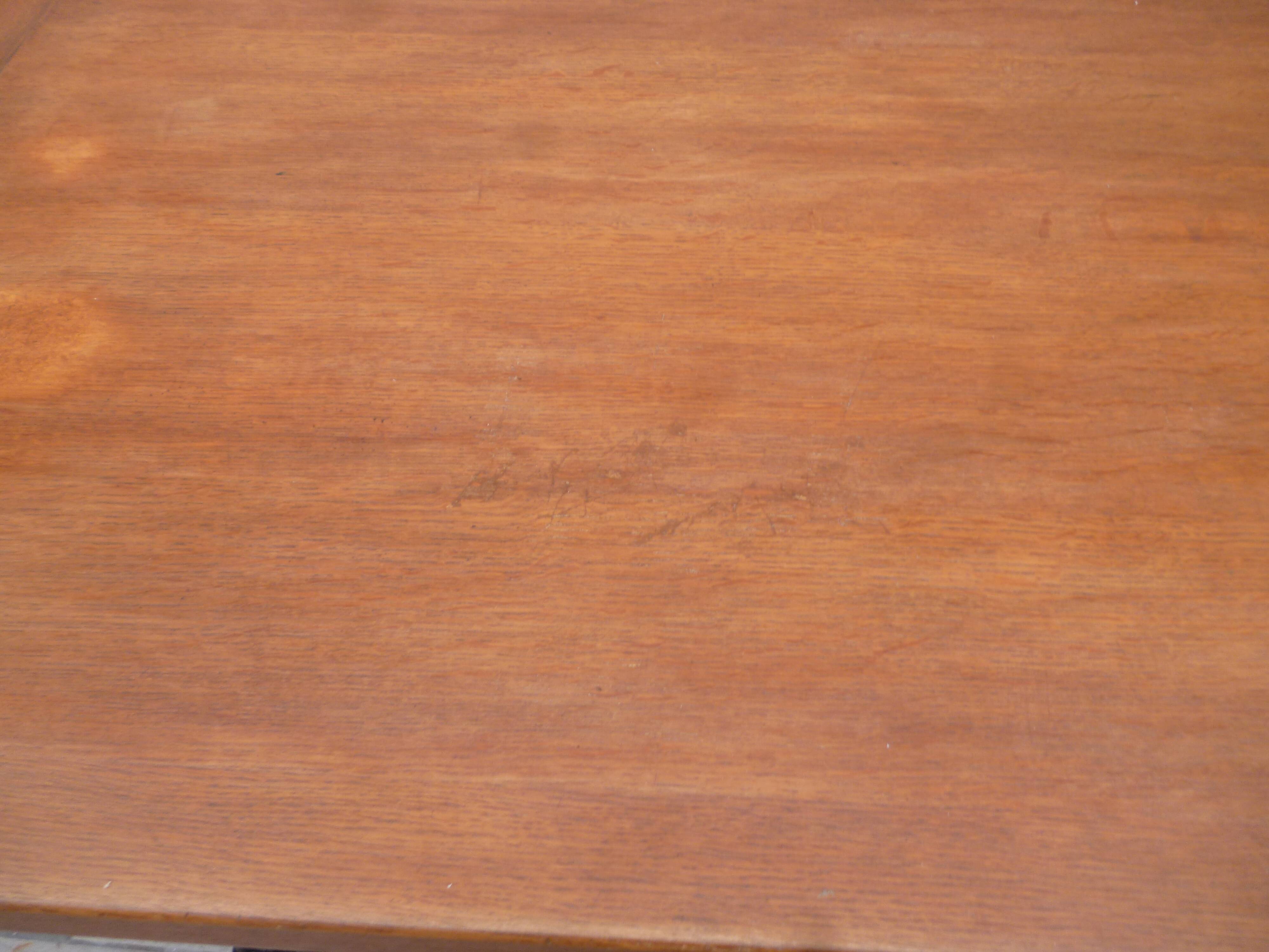 Farm table in blond oak