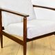 Fauteuil vintage Loft années 1970 marron clair - gris clair