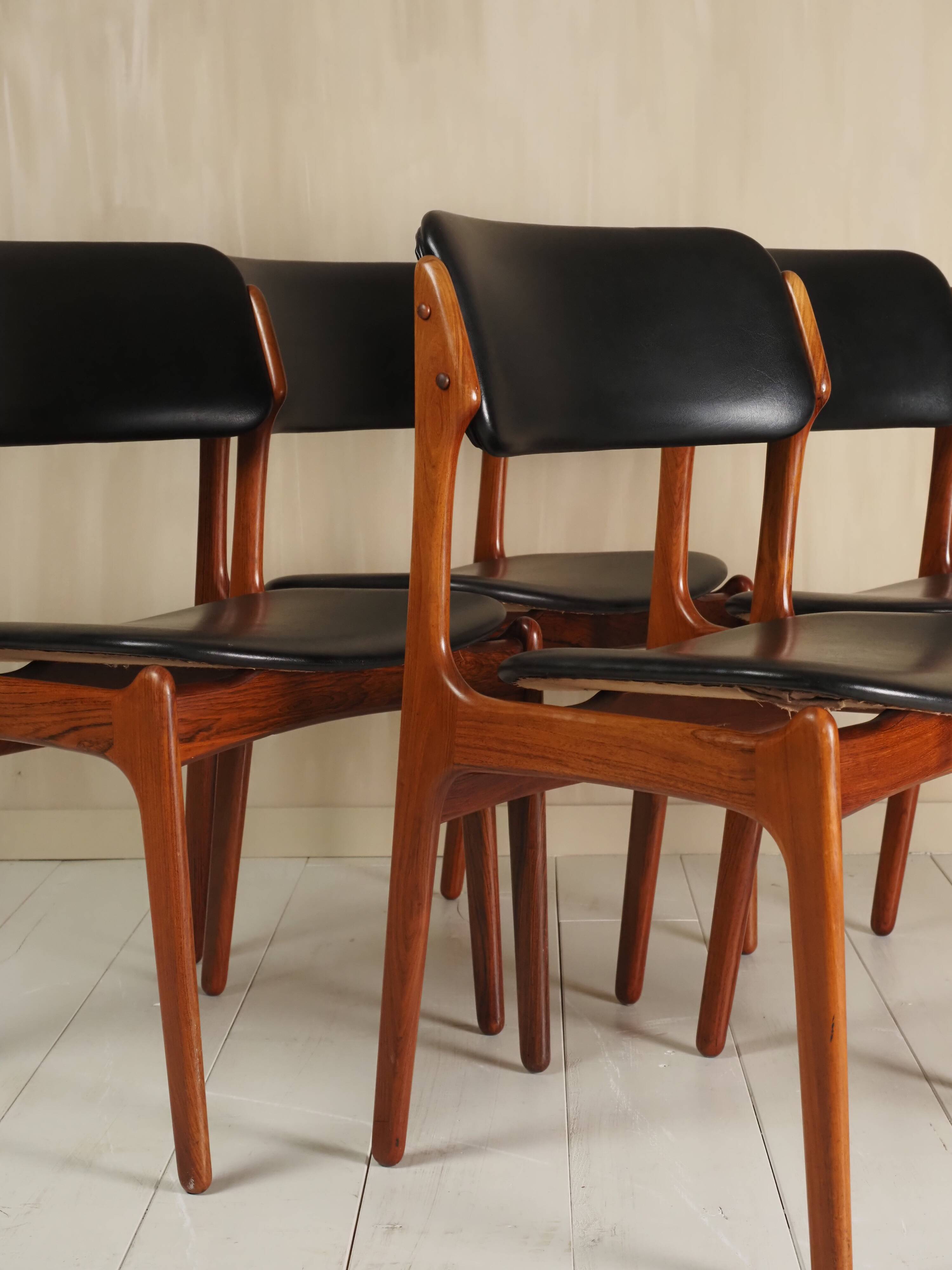 Model 49 dining chairs by Erik Buck for OD Møbler, 1960s
