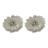 Lot of 2 Murano Style Glass Sputnik Chandelier Flush Mount, Mazzega Zuccher