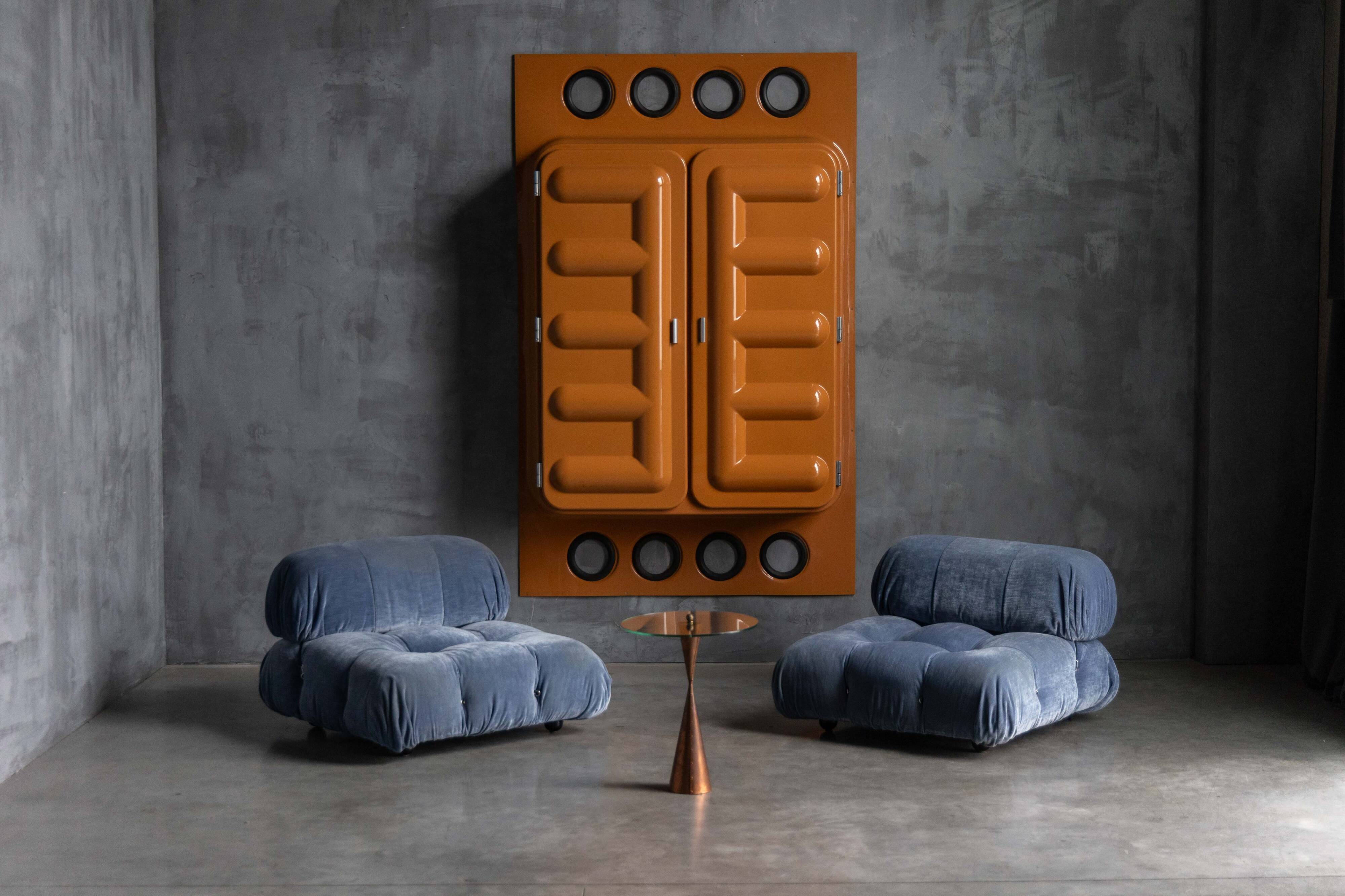 Edition Somop Wardrobe in Orange Molded Plastic, France, 1970s
