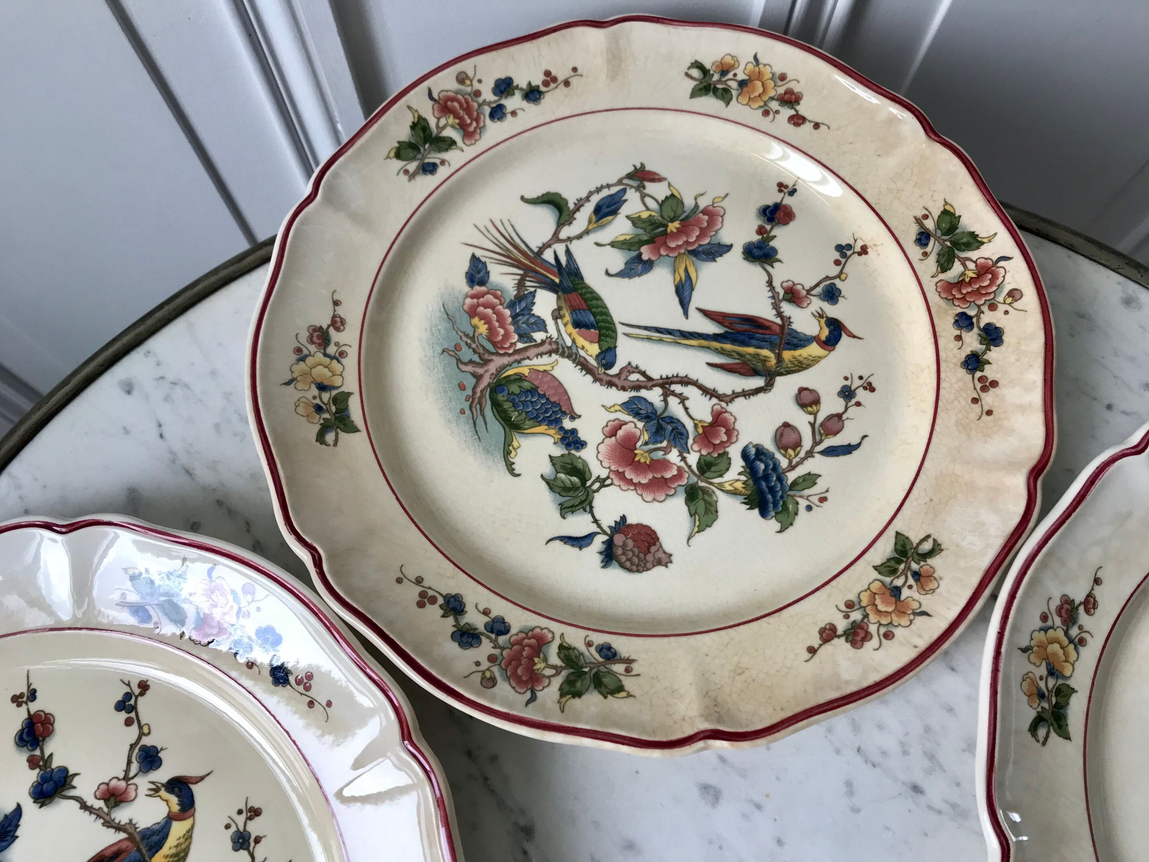 Set of 7 flat plates Villeroy & Boch model Phoenix years 50-60