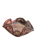Pink Murano blown glass fruit bowl