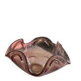 Coupe à fruits en verre de Murano soufflé rose