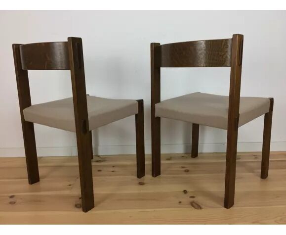 4 chaises brutalistes 1960
