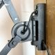 Industrial Black Enamel Scissor Wall Lamp, 1950s