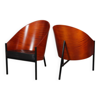 Paire de fauteuils Pratfall par Philippe Starck pour Driade, 1982
