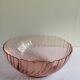 Vintage pink glass salad bowl