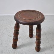 Tripod stool with turned leg 1970