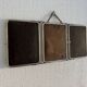 Vintage mirror 1900 triptych barber Le Solide Paris Art Nouveau - 21 x 50