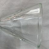 4 glasses of moulded pressed glass wine on foot