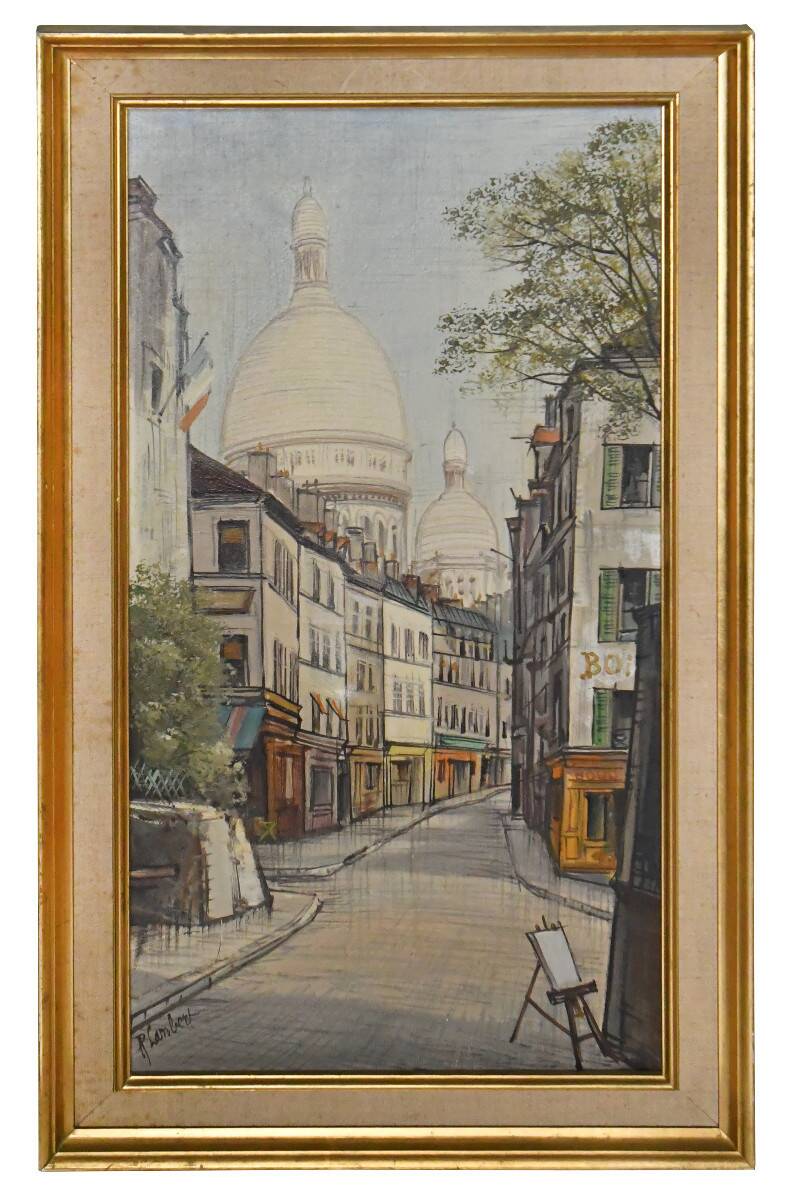 Paul Lambert (1910 - 1970) Oil on canvas depicting a view of Montmartre.