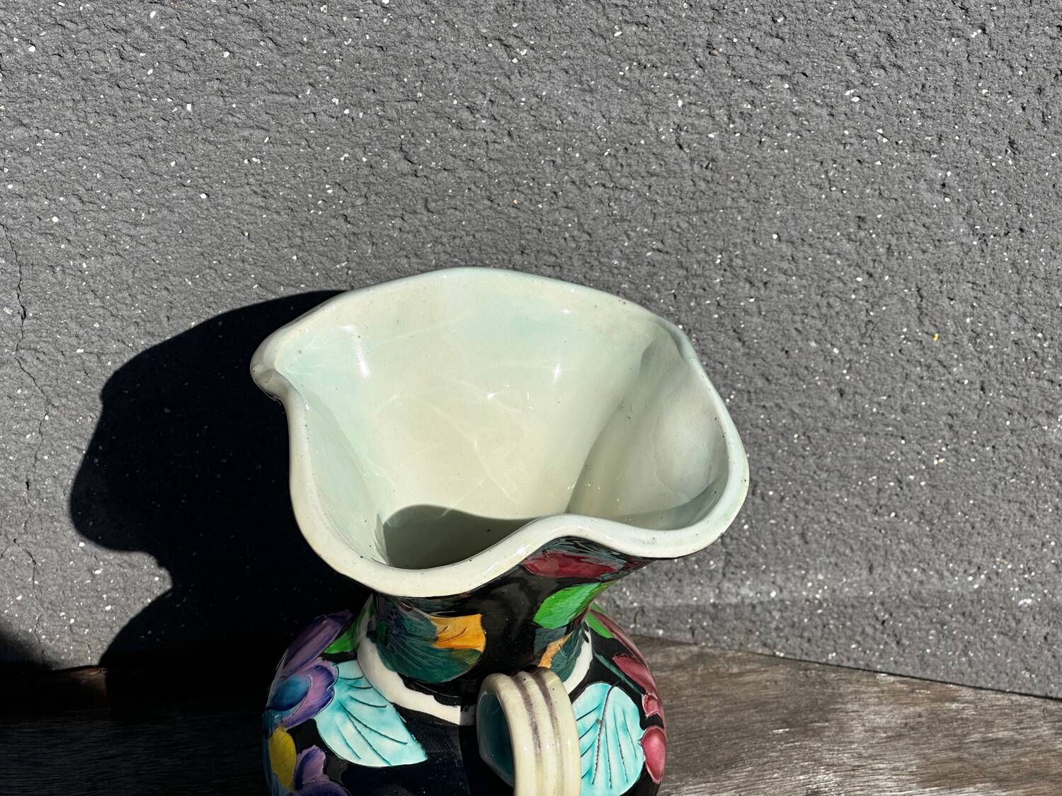 Vase Amphore céramique Vallauris signé JTF - H 30 cm