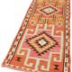 Turkish Handwoven Vintage Herki Kilim 98 cm x 322 cm