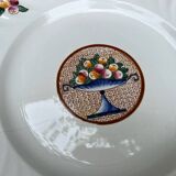 Plat et assiettes art deco, Longwy - décor Maurice