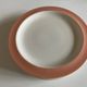 Set of 6 flat plates 1958 mid century Boch Frères Keralux Belgium