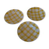 Ensemble de 3 assiettes creuses jaunes