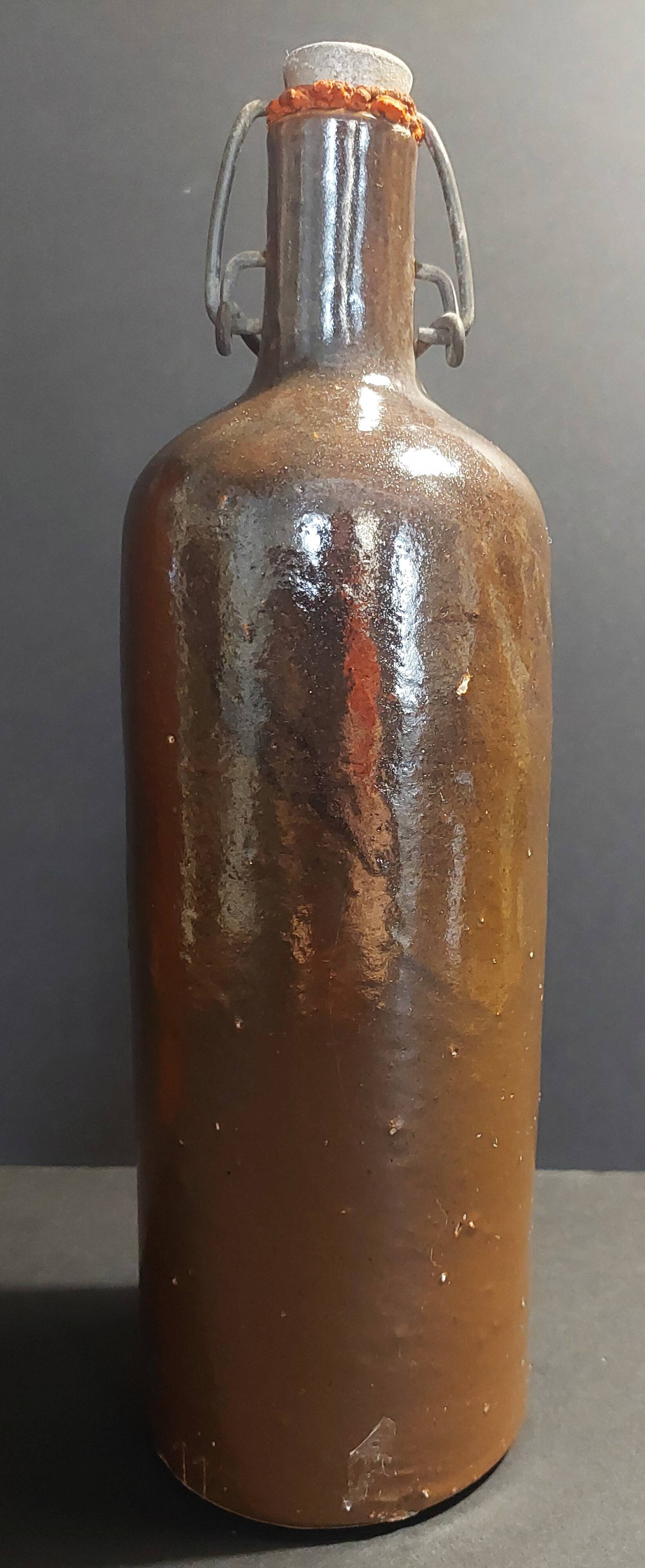 20th century glazed stoneware bottle