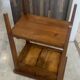 Table d’appoint 2 tiroirs merisier 1950
